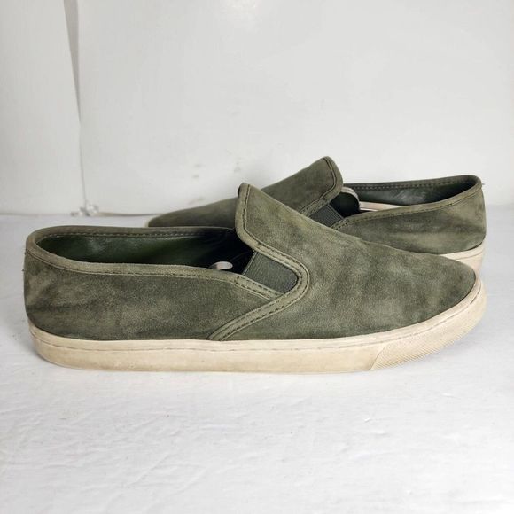TORY BURCH Women's Jesse Size 10 M Green Suede Slip-On Flat Sneaker - Picture 7 of 12